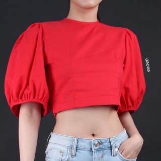Áo croptop tay phồng Z.a.r.a