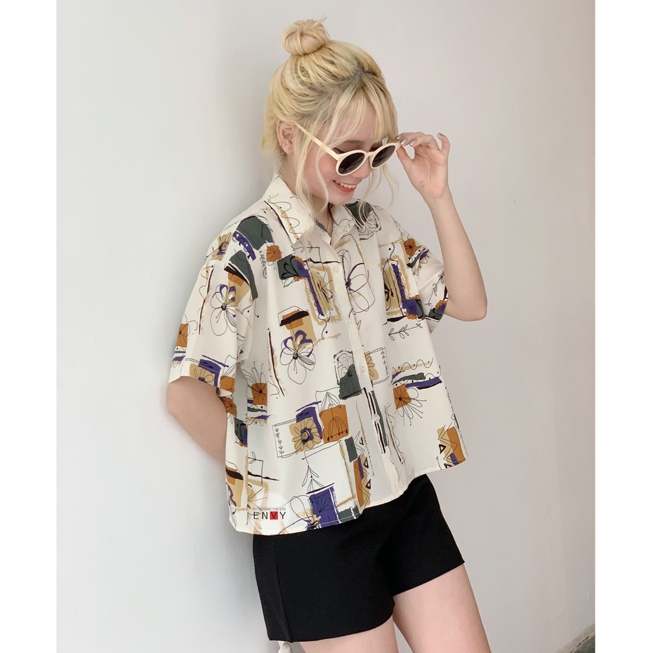 [Mã BMBAU50 giảm 7% đơn 99K] Áo Sơ Mi Họa Tiết ENVY - S78