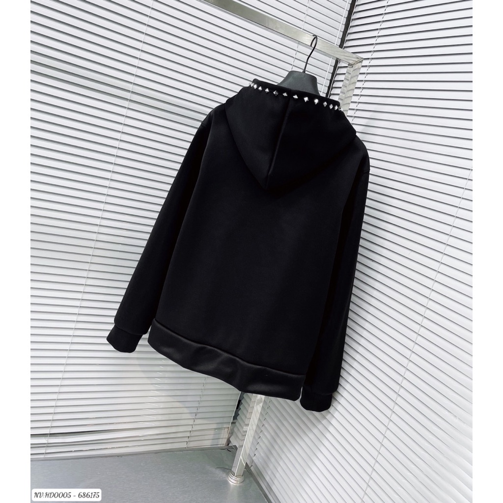 Áo Khoác Hoodie Zip ARIMI Đính Đá Unisex Chất Vải Nỉ Cao Cấp