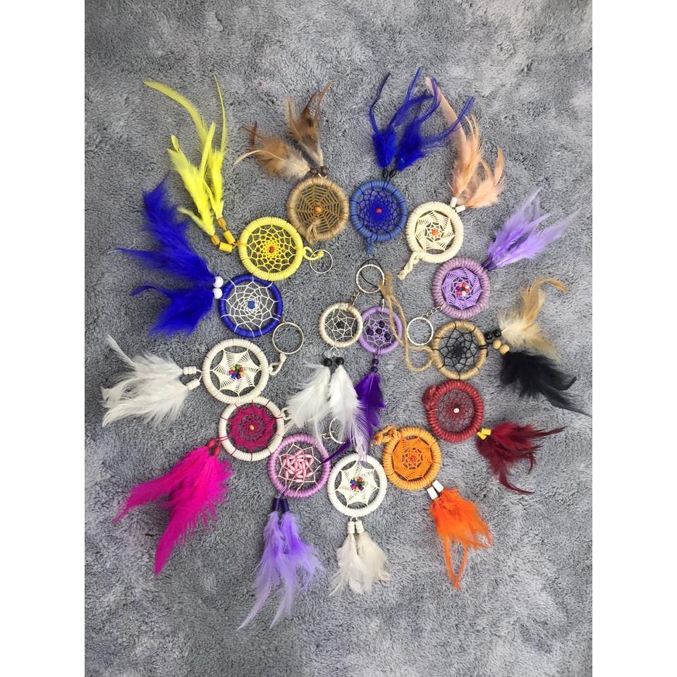 DREAMCATCHER Móc Khóa, Vòng bắt giấc mơ quà xinh ( hình thật quà tặng handmade ý nghĩa)