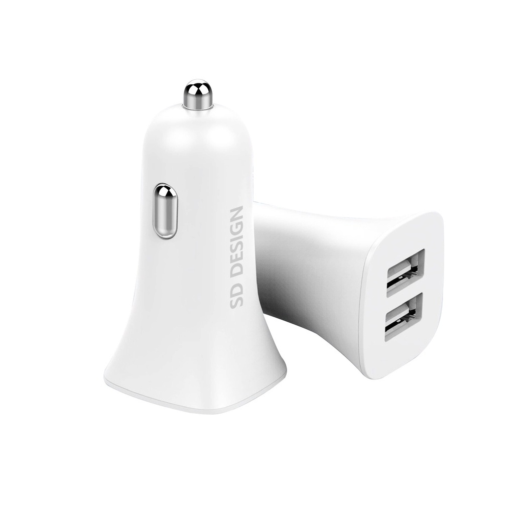 Tẩu sạc ô tô 2 cổng USB cao cấp V35 tương thích rộng rãi với nhiều loại thiết bị điện tử chính hãng SD Design