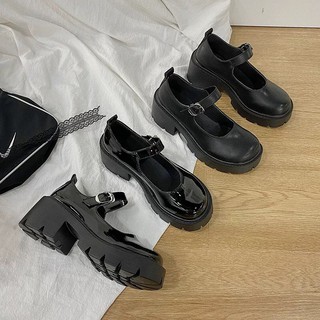 [SẴN NHÁM 38] Giày Mary Janes cao gót phong cách retro mã G60 (form rộng, lùi 1 size)