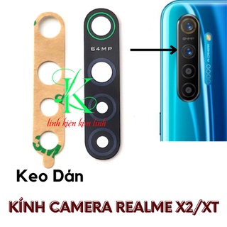 Kính camera oppo realme x2/ realme xt có sẵn keo dán