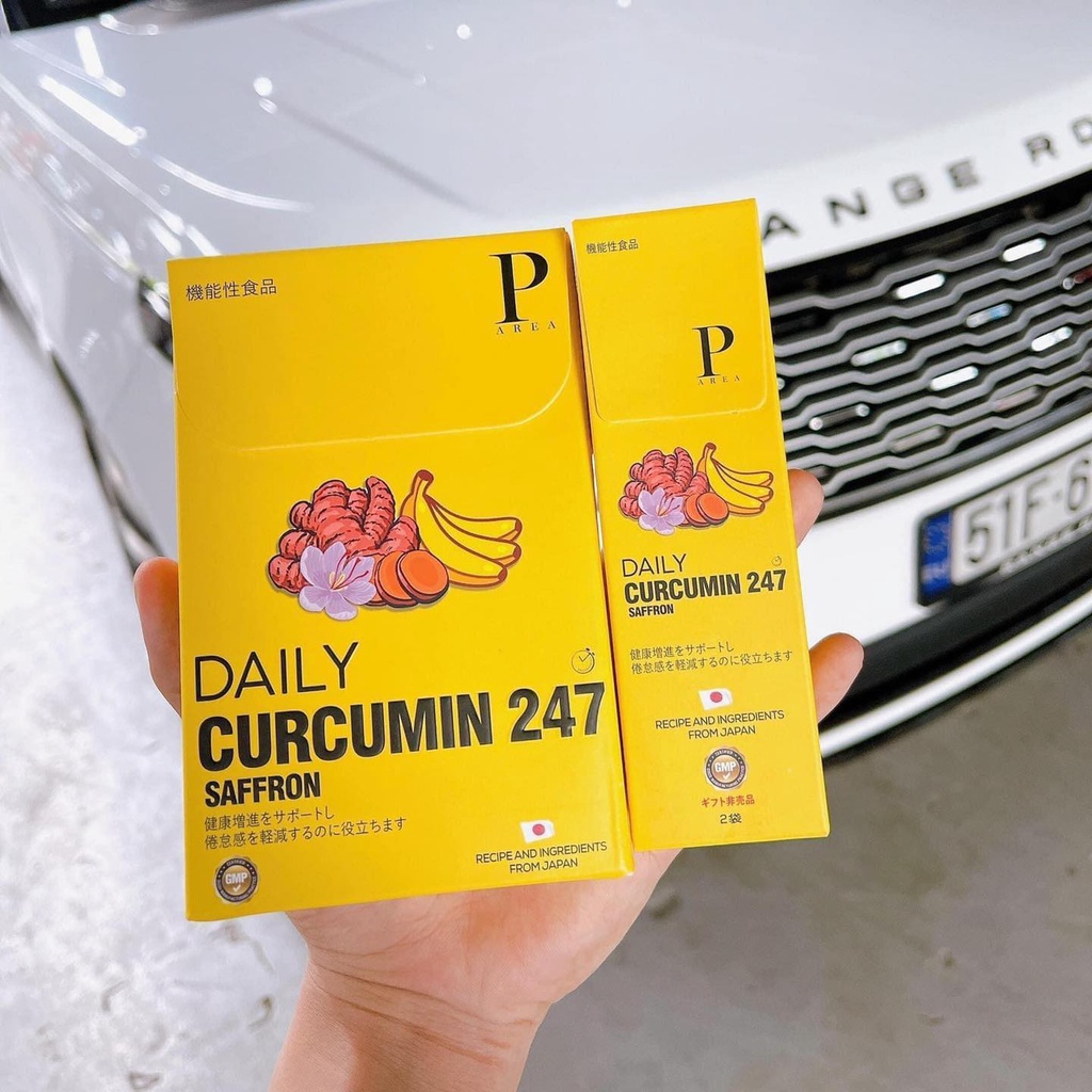 Thạch nghệ saffron vị chuối daily curcumin 247 saffron hộp 2 gói Mit Beauty tăng cường sức khoẻ ăn ngon
