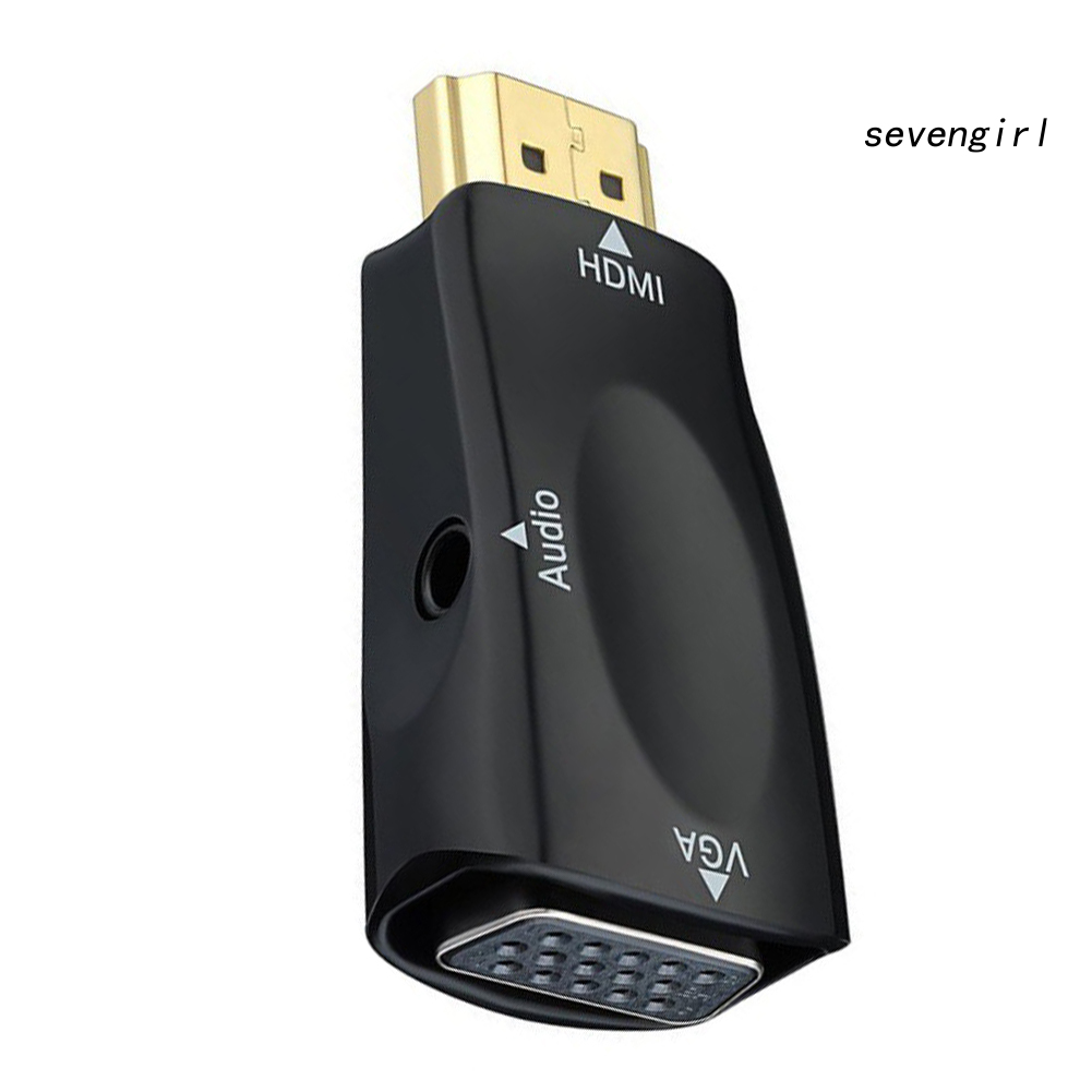 Bộ Chuyển Đổi Từ Sev-Hd 1080p Hdmi-Compatible Sang Vga Kèm Cáp Âm Thanh Cho Máy Chiếu Pc X-Box