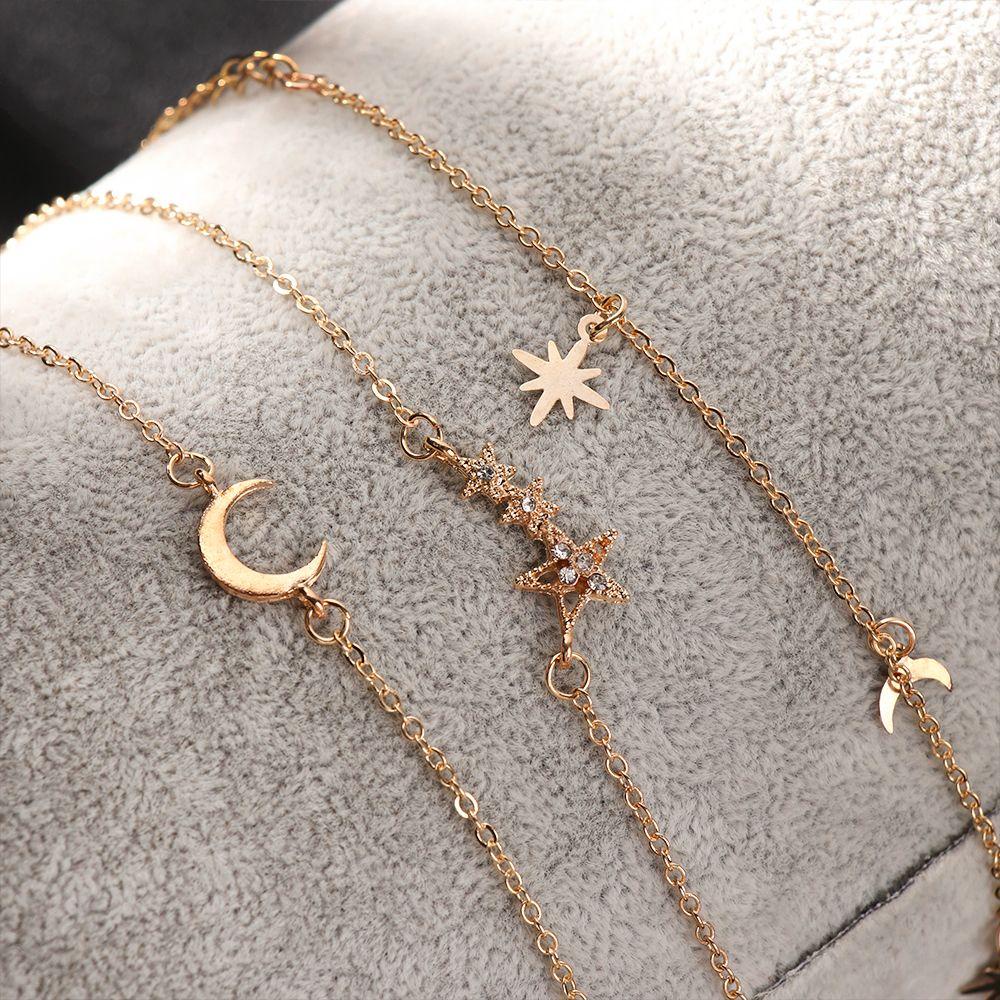 Set 6 VòNg Đeo Tay ChuỗI HạT Pha Lê PhốI Tua Rua Và HìNh TráI Tim ThờI Trang Cho Nữ