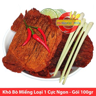 Nguyên chất 100% KHÔ BÒ MIẾNG LOẠI 1- Gói 100gr