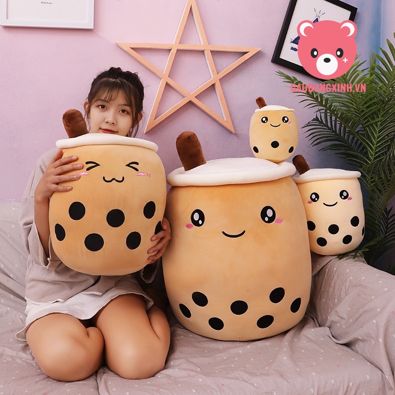 Gấu Bông Trà Sữa Trân Châu siêu Cute, Thú nhồi bông đáng yêu ly trà sữa Milk Tea, Quà tặng cao cấp gaubongxinh.vn