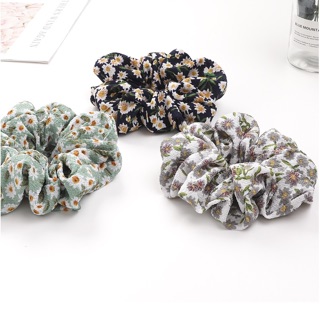 Cột tóc scrunchies hoạ tiết hoa cúc daisy