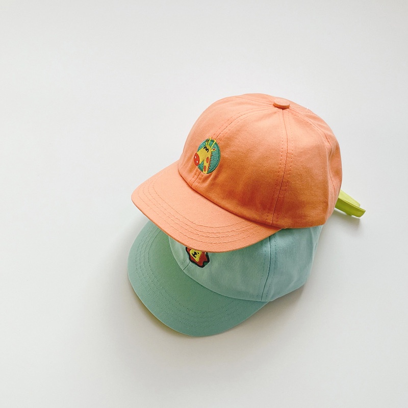 Mũ Lưỡi Trai Cotton Thêu Họa Tiết Hoạt Hình Dễ Thương Thời Trang Xuân Hè Cho Bé Trai Và Gái