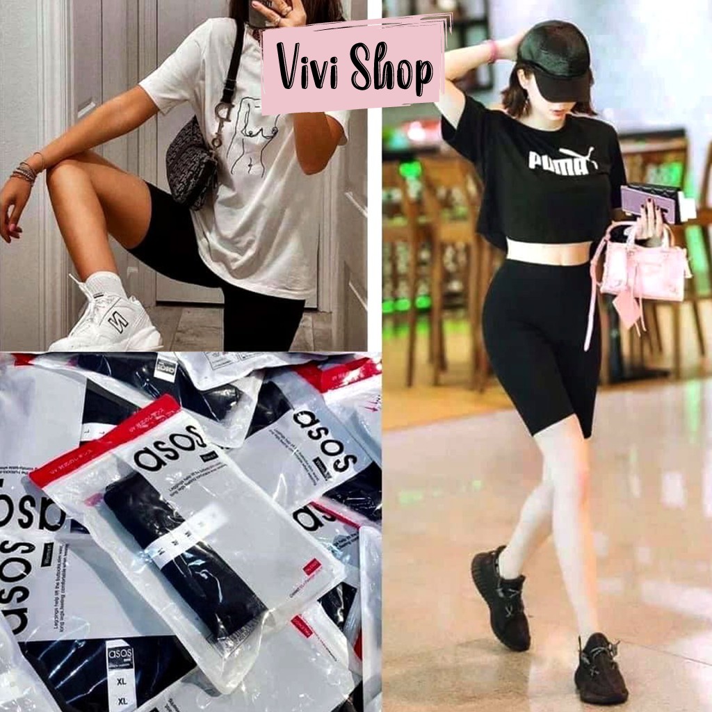 Quần Legging Dáng Lửng (Biker) Cạp Cao Siêu Co Giãn Loại 1 (CÓ ẢNH THẬT)