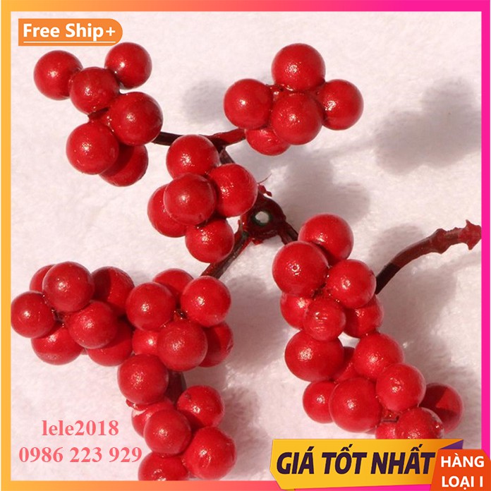 Set 5 chùm Cherry nhiều quả trang trí Noel