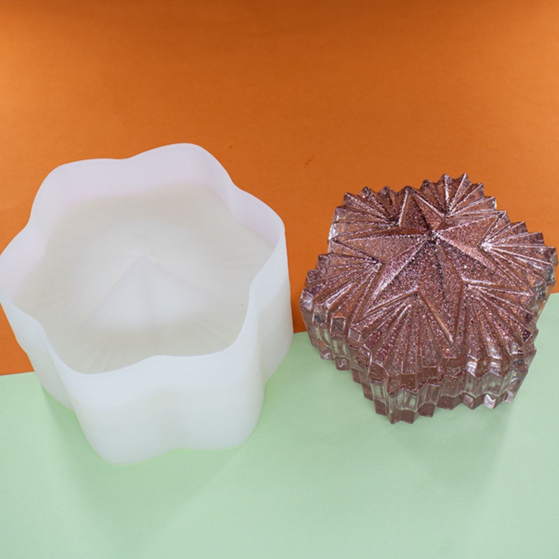 Arin Khuôn Nhựa Resin Làm Hộp Đựng Đồ Epoxy Hình Ngôi Sao Năm Cánh Vintage Sắp Xếp Gọn Gàng DIY