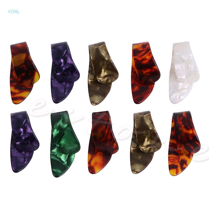 Bộ 10 Móng Gảy Đàn Guitar Celluloid Nhiều Màu Sắc