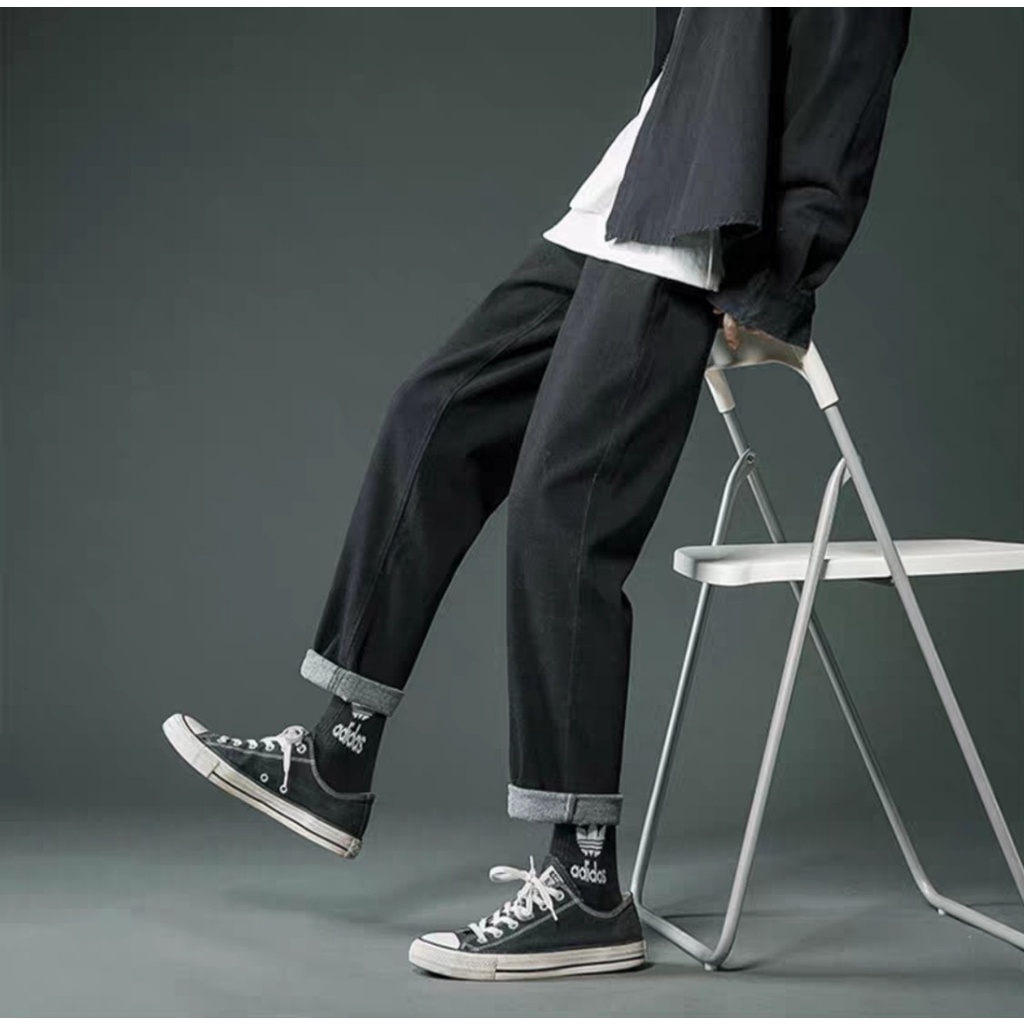 Quần Baggy Jean Nam, Quần Jean Nam Ống Suông, Quần Jean Basic Nam Đẹp Cao Cấp