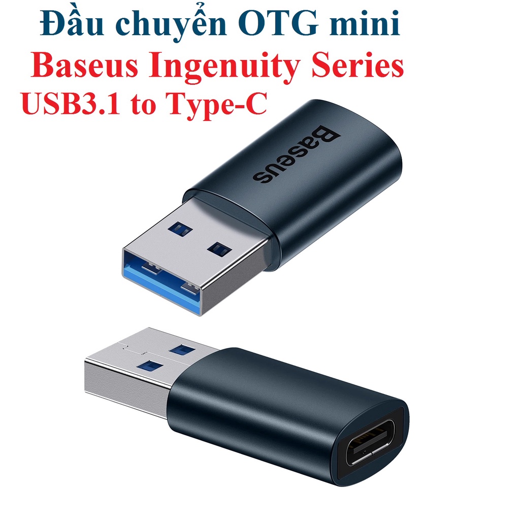 Đầu chuyển USB3.1 sang type-C hỗ trợ OTG Baseus Ingenuity Series_Màu ngẫu nhiên