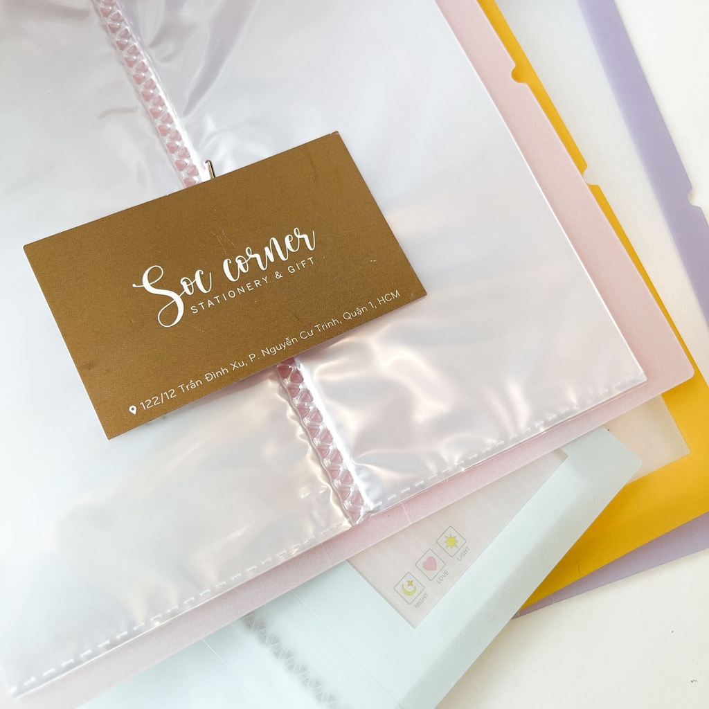 Sổ đựng Sticker dáng dài có dây thun gài