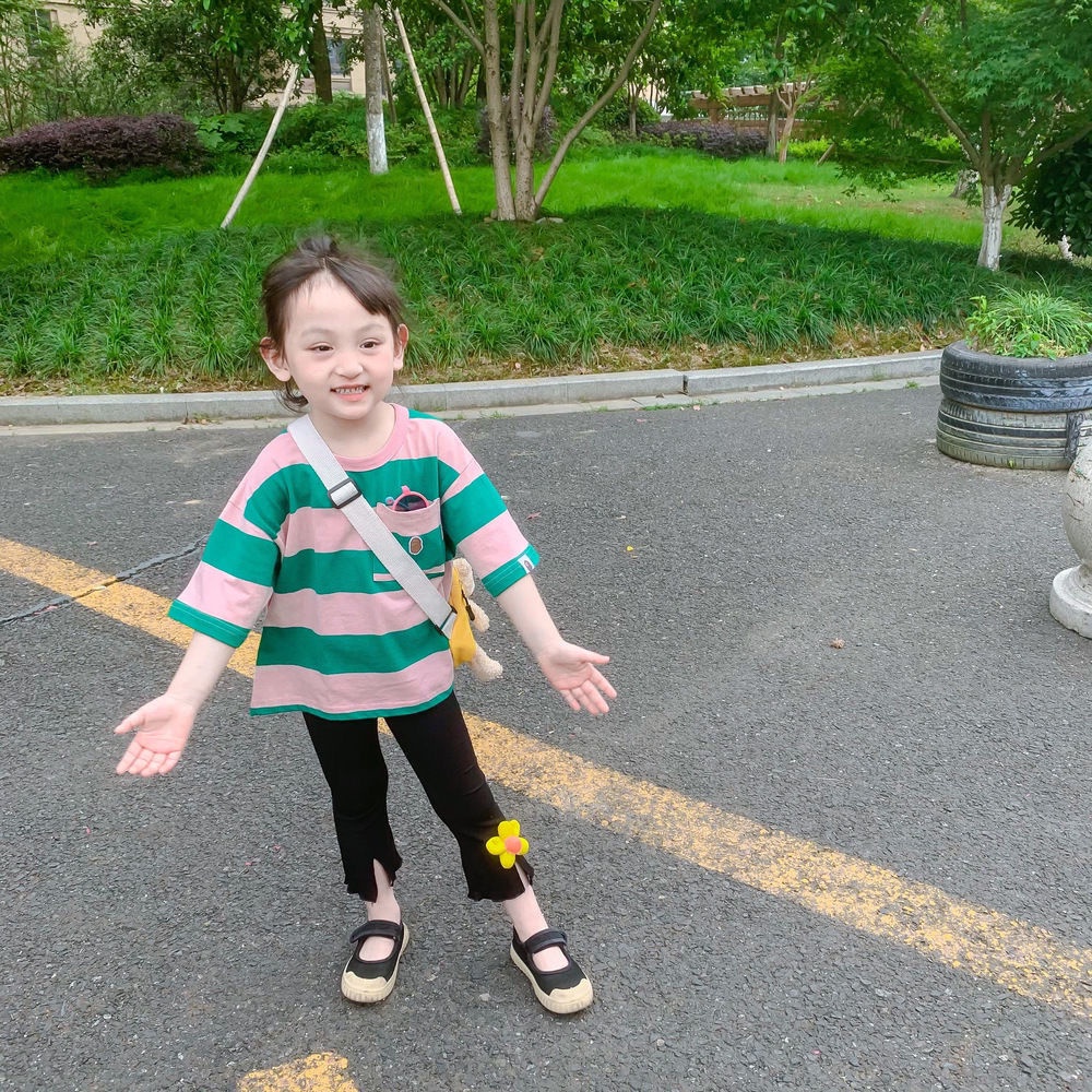 Quần Ống Loe Hoa Mỏng Co Giãn Thời Trang Mùa Hè Hàn Quốc Hàng Mới 2022 Dành Cho Bé Gái