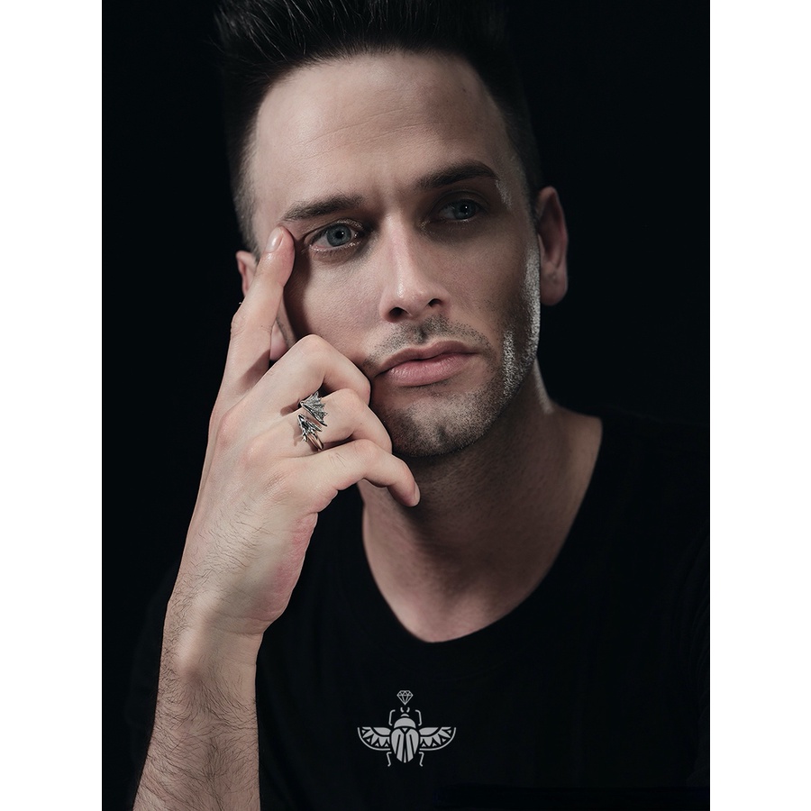 Nhẫn Hở Hình Rồng Có Thể Điều Chỉnh Phong Cách hip hop Thời Trang