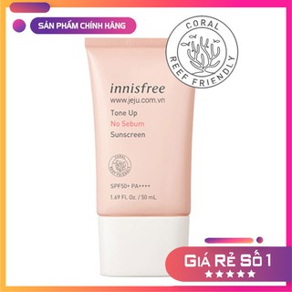 Kem chống nắng nâng tông màu Innisfree Tone Up No Sebum Sunscreen SPF50+ PA++++ 50ml