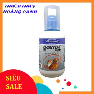 Thuốc xịt trị ve ghẻ, bọ chét chó mèo - Hantox Spray xịt 100ml