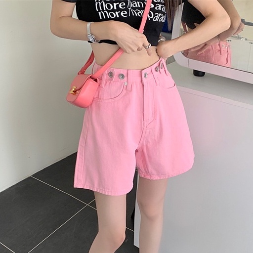 Quần lửng ngố jean - kaki lưng cao đai nút chỉnh eo form Ullzang có Bigsize tới 70kg
