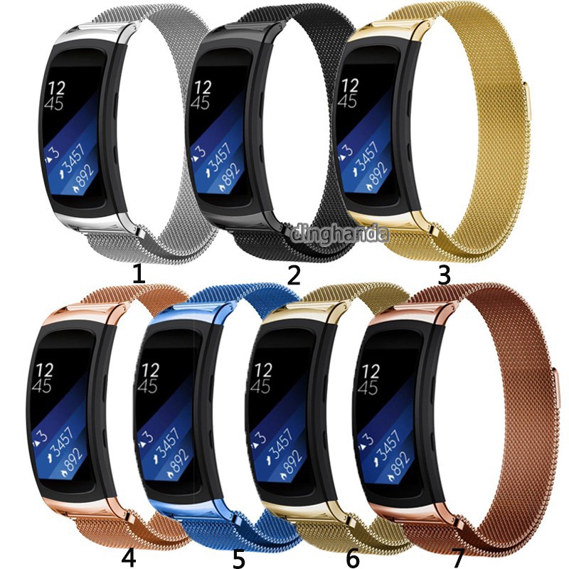 Bộ dây đeo bằng thép không gỉ + khóa nam châm milanese cho đồng hồ Samsung Gear Fit 2/Fit 2 Pro