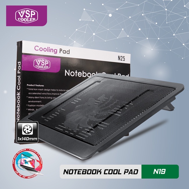 đế tản nhiệt VSP Cooler N19 (1*Fan 14cm)