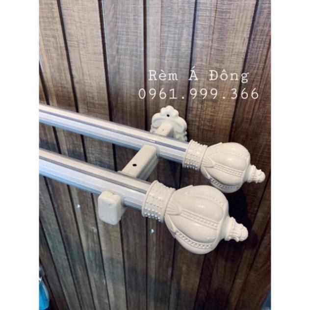 COMBO THANH TREO RÈM 2 LỚP TỪ 1.0 - 4.0M ĐẦY ĐỦ PHỤ KIỆN (Thanh Treo Đôi)