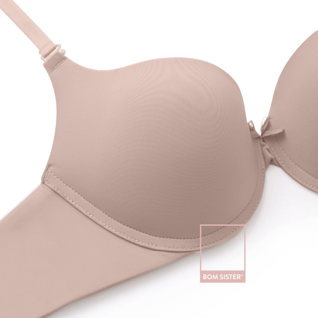 [Mã FARSBRBOM1 giảm 10% đơn 99K] Áo lót mút vừa có gọng thun lạnh màu trơn nâng ngực tự nhiên BOM SISTER MU1004 | BigBuy360 - bigbuy360.vn