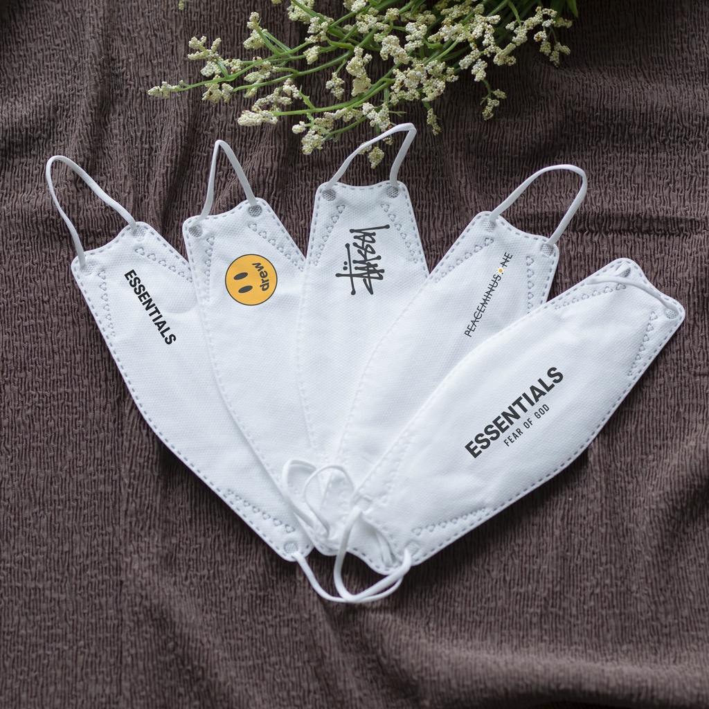 Khẩu trang KF94 thời trang Essential, Drew, Peaceminusone, Stussy