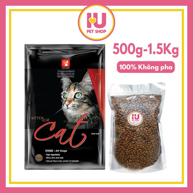 Thức Ăn Hạt Khô Cho Mèo CAT EYE Túi Zip Chiết 100% 500g - 1Kg - 1.5Kg Cateye [IUpetshop]