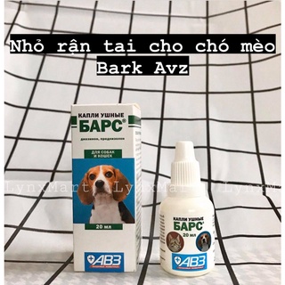 Nhỏ rận tai Bark AVZ cho chó mèo