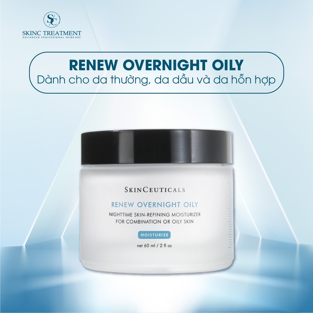 Kem dưỡng da dầu ban đêm SkinCeuticals Renew Overnight Oily