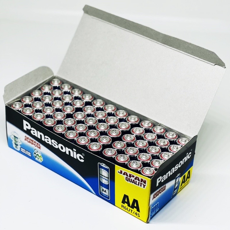 Hộp 60 viên pin AA Panasonic tiểu xanh 1,5V R6UT/4S chính hãng