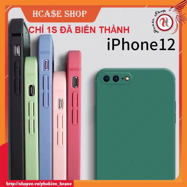 [Ốp IPhone 12] Ốp chống bẩn giả IPHONE 12 đủ màu đủ dòng ip6/6s đế 11promax - hcase