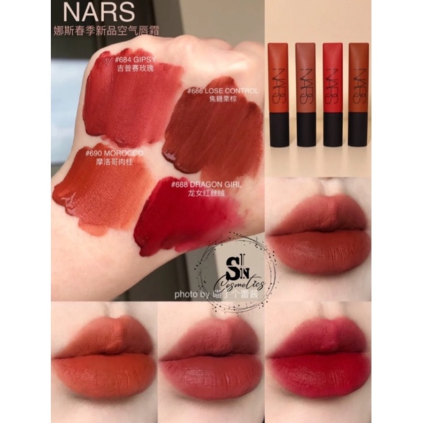 Son NARS AIR MATTE LIP COLOR Lose Control/ Pin Up/ Thrust/ Morocco/ Gipsy/ Power Trip/ Dragon Girl