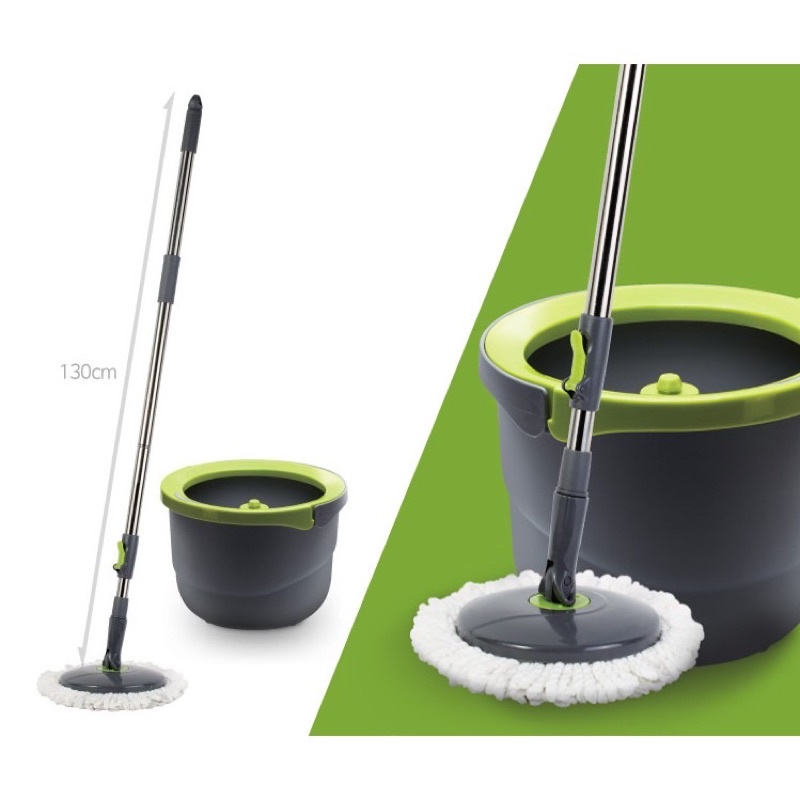 Bộ Chổi Lau Nhà Lock & Lock 2 Bông lau,Xoay 360