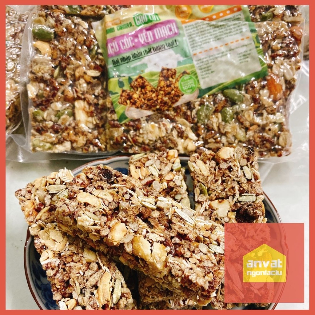 THANH GRANOLA HẠT DINH DƯỠNG SẤY MẬT ONG - KHÔNG ĐƯỜNG, KHÔNG CHẤT PHỤ GIA