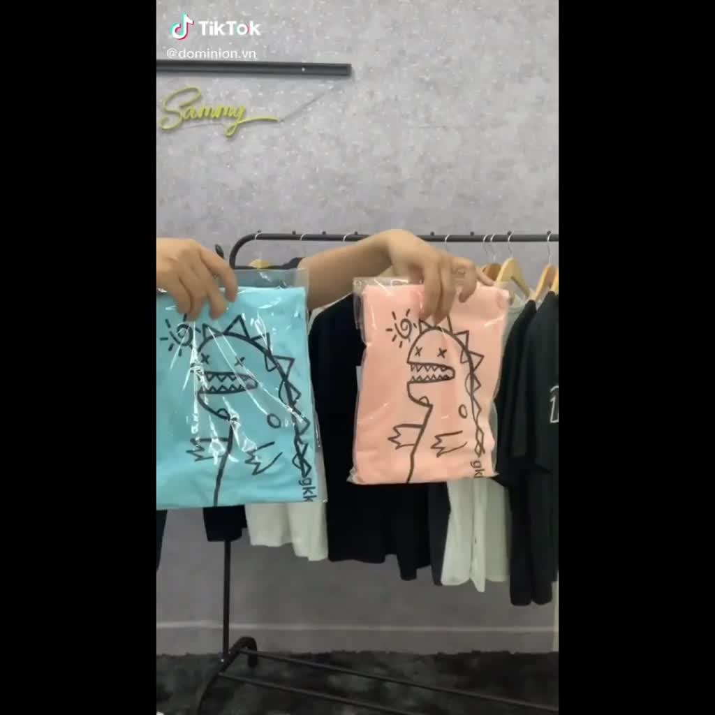 Áo thun form rộng unisex nam nữ tay lỡ phông streetwear cotton oversize KHỦNG LONG DỄ THƯƠNG giá rẻ in style ulzzang | BigBuy360 - bigbuy360.vn