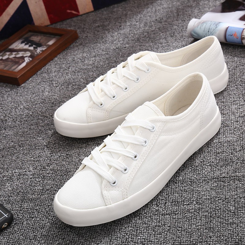 Giày Thể Thao Nữ Cao Cấp Đế Bệt Max Thoải Mái Sneaker Vải Buộc Dây Cá Tính Giá Rẻ Kiểu Hàn Quốc Trẻ Trung Dễ Thương