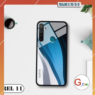 Ốp lưng Realme 5i/6i-lưng kính in logo hãng điện thoại