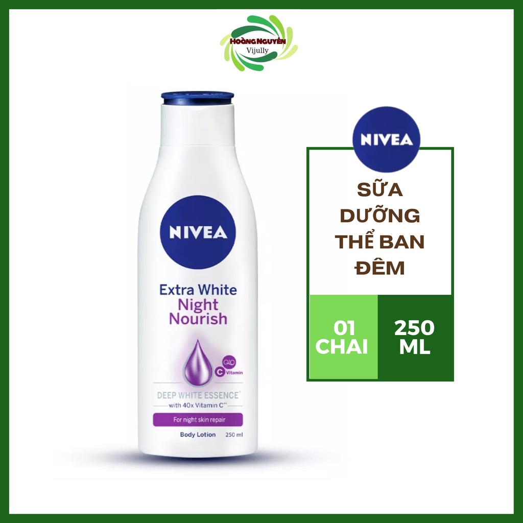 Sữa dưỡng thể giúp săn da, dưỡng trắng Nivea ban đêm (250ml)