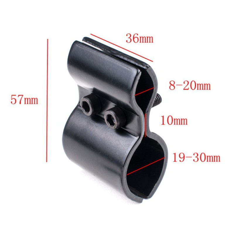 Kẹp 2 ống tròn QQ cổ ngắn, kẹp cành QQ dùng cho đèn laze, đèn pin...... pklz +1 tô vít lục giác pkb