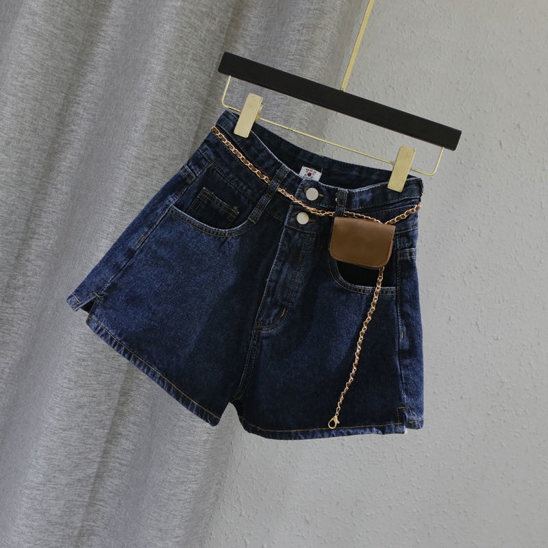 Quần Short Denim Lưng Cao Ống Rộng Thời Trang Mùa Hè Cho Nữ