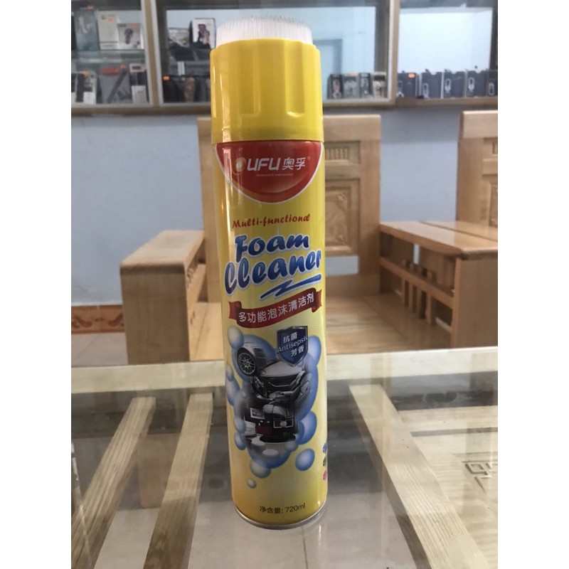 Chai xịt bọt vệ sinh nội thất ô tô, ghế da, ghế nỉ, ghế vải, ghế sofa foam clean