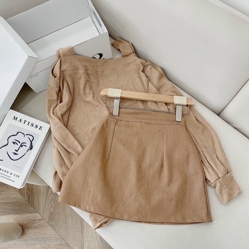 🆙🆙🆙 Set áo dây gân nâu