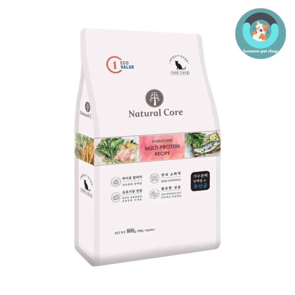 Natural Core - Hạt khô hữu cơ - Thức ăn hạt đa dạm cho mèo Natural Core ECO C1 800g
