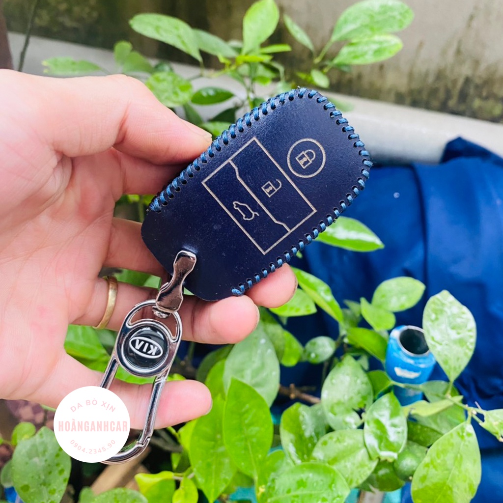 Bao da móc khoá bọc ốp chìa khoá Smartkey KIA CERATO, K3 , SELTOS, Moning, Soluto, Rondo, Sorento nhiều màu