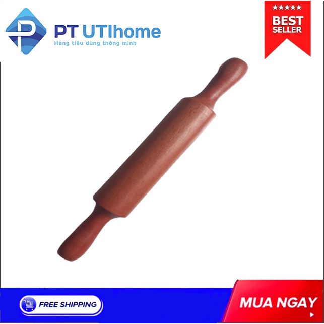 Lăn bột gỗ làm bánh, cán bột dài 32 cm PT UTIHOME